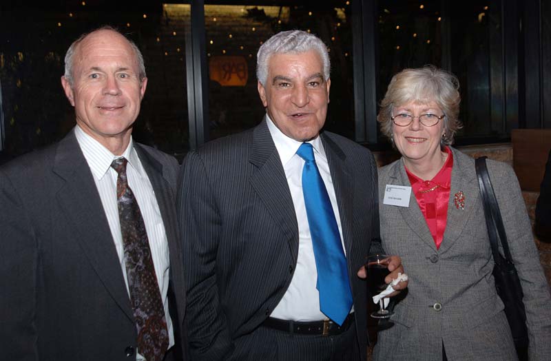zh-with-peter-and-jane-muld Dr Hawass with Peter and Jane Mulder - members of the organising committee.